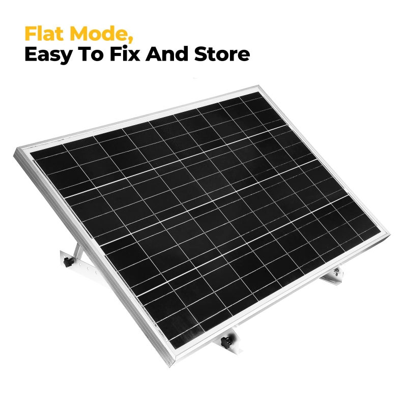 BougeRV 28in Adjustable Solar Panel Tilt Mount Brackets with Foldable Tilt Legs, Solar Panels Mounting Support up to 100 150 200 Watt Solar Panel for Roof, RV, Boat, and Off-Grid - Image 4